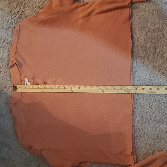 BP Cropped Henley Waffle Knit Crop Top - Picture 7 of 8